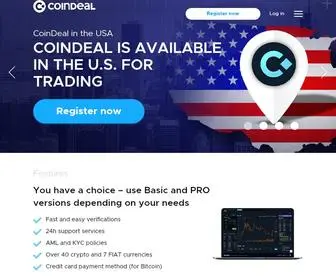 Coindeal.com(Exchange platform) Screenshot