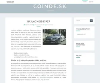 Coinde.sk(PZP) Screenshot