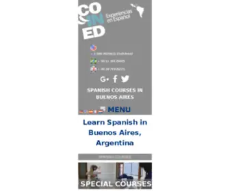 Coined.com.ar(Spanish Courses in Buenos Aires) Screenshot