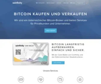 Coinfinity.co(Bringing Bitcoin to the people) Screenshot