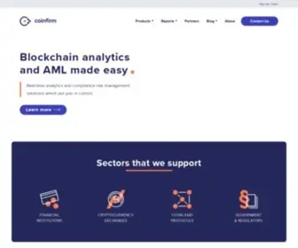 Coinfirm.com(Blockchain Analytics) Screenshot