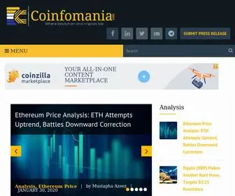 Coinfomania.com(Coinfomania Where blockchain and cryptocurrencies live) Screenshot