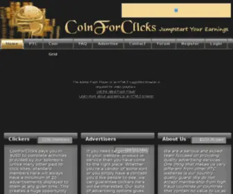 Coinforclicks.com(Competitive Priced Revenue Sharing) Screenshot
