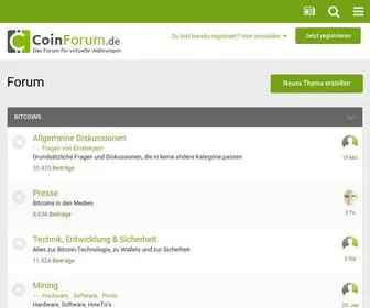 Coinforum.de(Virtuelle Währung) Screenshot