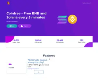 Coinfreepro.com(Faucet crypto) Screenshot