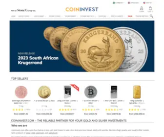 Coininvest.com(Buy gold and silver bullion online) Screenshot