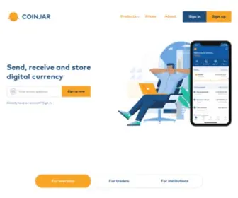 Coinjar.com(Cryptocurrency Exchange in Australia & the UK) Screenshot