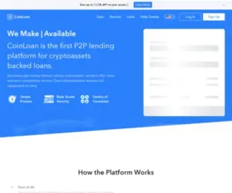 Coinloan.io(Crypto Lending Platform) Screenshot