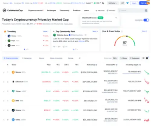 Coinmarketcap.com(Cryptocurrency Prices) Screenshot