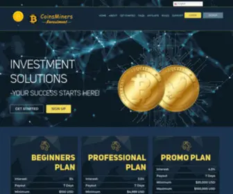 Coinminersinvestment.com(CoinMiners Investment) Screenshot