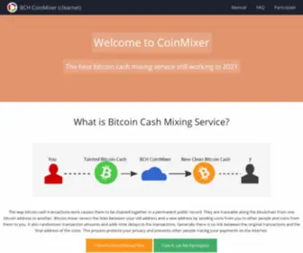 Coinmixer.cash(BCH CoinMixer) Screenshot