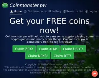 Coinmonster.pw Screenshot