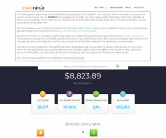 Coinninja.com(Open Source Bitcoin Systems) Screenshot