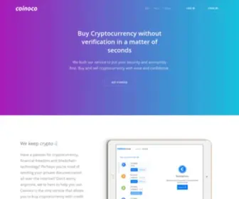 Coinoco.me(Buy Bitcoin with credit card without verification) Screenshot