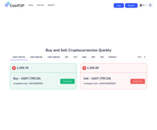 Coinp2P.io(Coinp2P) Screenshot