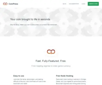 Coinpress.cc(Your coin brought to life in seconds) Screenshot