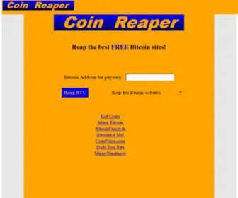 Coinreaper.com(Get Free Bitcoins with Coinreaper) Screenshot