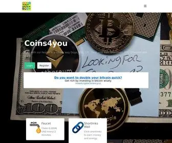 Coins4You.co.in(Earn with our Faucet in a simple way Doge) Screenshot