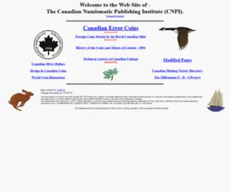 Coinscan.com(The Web Site of the Canadian Numismatic Publishing Institute) Screenshot