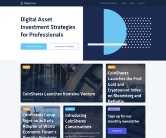 Coinsharesgroup.com(Digital Asset Investment Strategies for Professionals) Screenshot