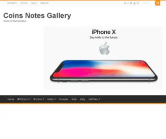 Coinsnotesgallery.com(Coins Notes Gallery) Screenshot