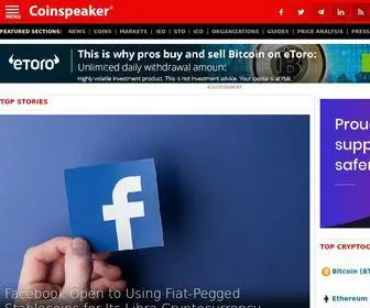 Coinspeaker.com(The speaker in Finance World) Screenshot
