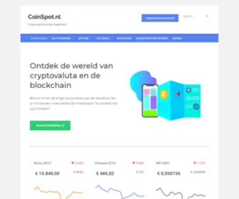 Coinspot.nl(Cryptocurrency voor beginners) Screenshot