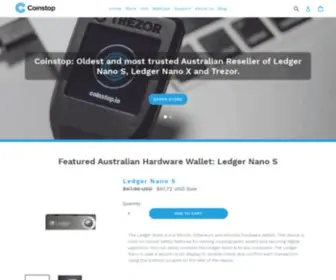 Coinstop.io(Best Ledger Nano S reseller in Australia) Screenshot