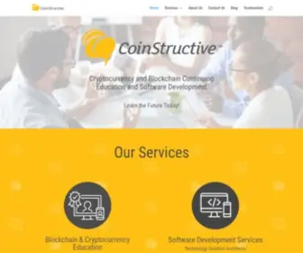 Coinstructive.com(Cryptocurrency and Blockchain Technology Education and Software Development) Screenshot