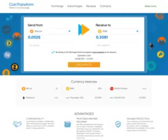 Cointransform.com(Instant Coins Exchange) Screenshot