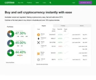 Cointree.com(Australian Crypto Exchange) Screenshot