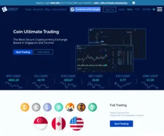 Coinut.ca(We are a Singapore and Canada based secure crypto exchange platform) Screenshot