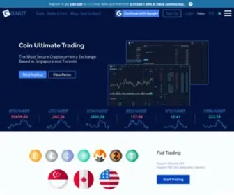 Coinut.com(Coinut is a Canada and Singapore crypto exchange platform) Screenshot