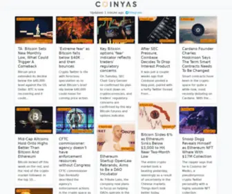 Coinyas.com(Crypto News Aggregator) Screenshot