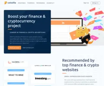 Coinzilla.io(Join The Top Finance & Crypto Ad Network) Screenshot