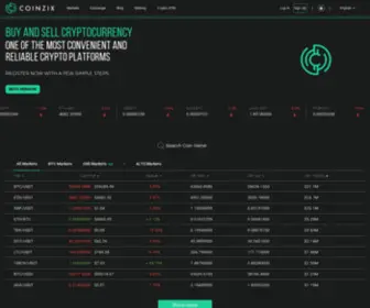 Coinzix.com(Coinzix Cryptocurrency Exchange) Screenshot