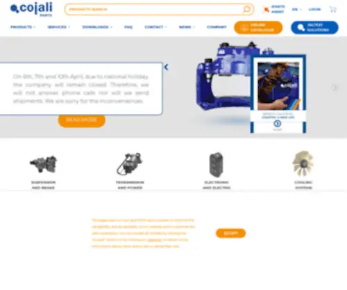 Cojali.fr(Components for Comercial Vehicles) Screenshot