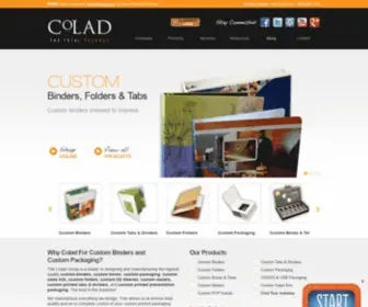 Colad.com(Custom Binders) Screenshot