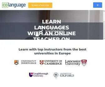 Colanguage.com(Find a language teacher for private or group lessons) Screenshot