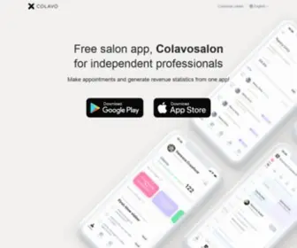 Colavosalon.com(Free salon app for independent professionals) Screenshot