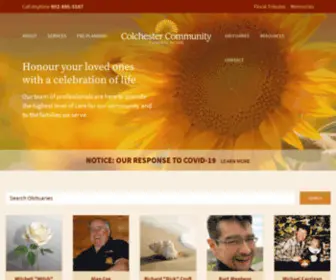 Colchestercommunity.com(Colchester Community Funeral Home) Screenshot