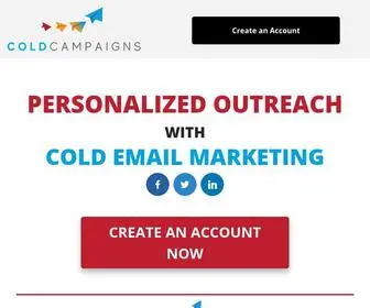 Coldcampaigns.com(The Cold Email Marketing Software) Screenshot