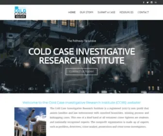 Coldcasecrimes.org(The cold case investigative research institute is a registered 501(c)) Screenshot