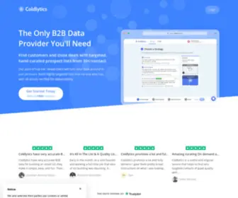 Coldlytics.com(Let your sales team do their thing. Your customer base) Screenshot