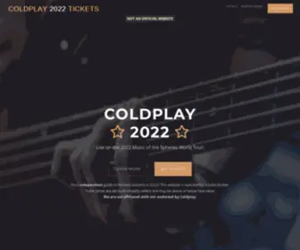 Coldplay2022.com(Coldplay 2022 TicketsTour Schedule & Tickets) Screenshot