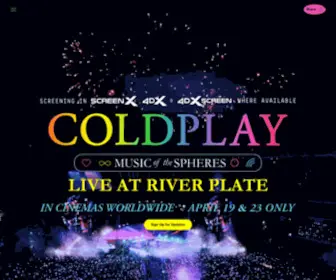 Coldplaycinema.live(Coldplay) Screenshot