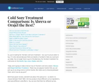 Coldsorescured.com(Cold Sore Treatment Comparison (Is Abreva or Orajel the Best) Screenshot