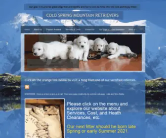 Coldspringmountainretrievers.com(Cold Spring Mountain Retrievers) Screenshot