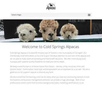 Coldspringsalpacas.com(Cold Springs Alpacas) Screenshot