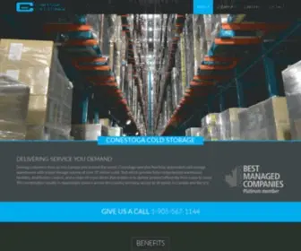 Coldstorage.com(Conestoga Cold Storage) Screenshot